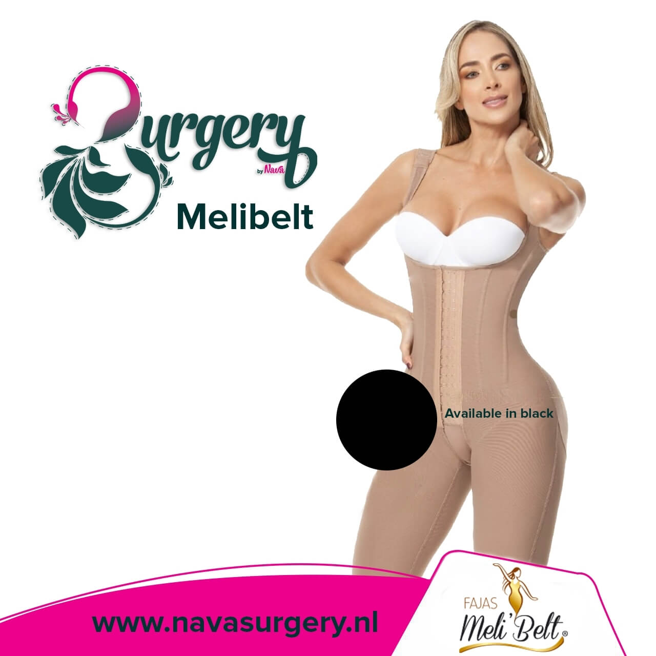 Faja stage 3 Melibelt 3031 (zwart) - Nava Surgery